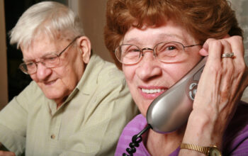 Care residents on phone